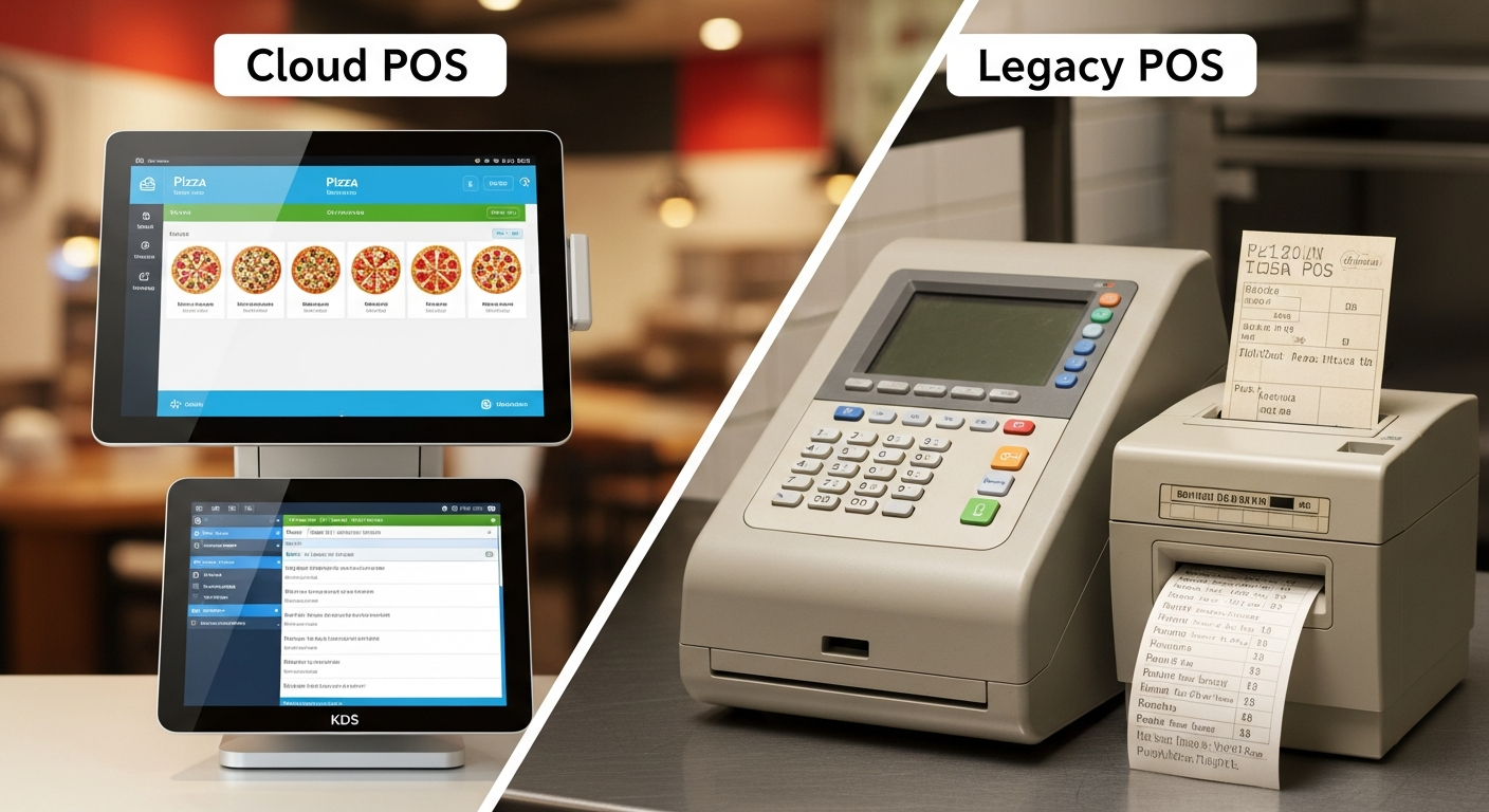 Cloud vs Legacy Pizza POS: Architecture Comparison | PizzeriaPOS System